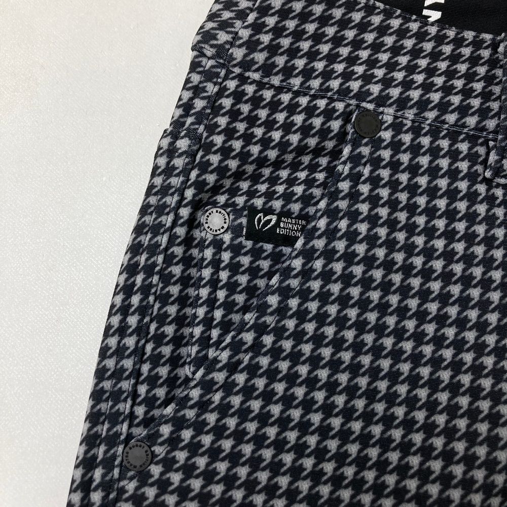 サイズ 1 MASTER BUNNY EDITION マスターバニーエディション 裏起毛ストレッチパンツ 千鳥柄 ブラック系 240101529650 ゴルフウェア レディース ストスト LLC-HASEGAWATOSO_COM