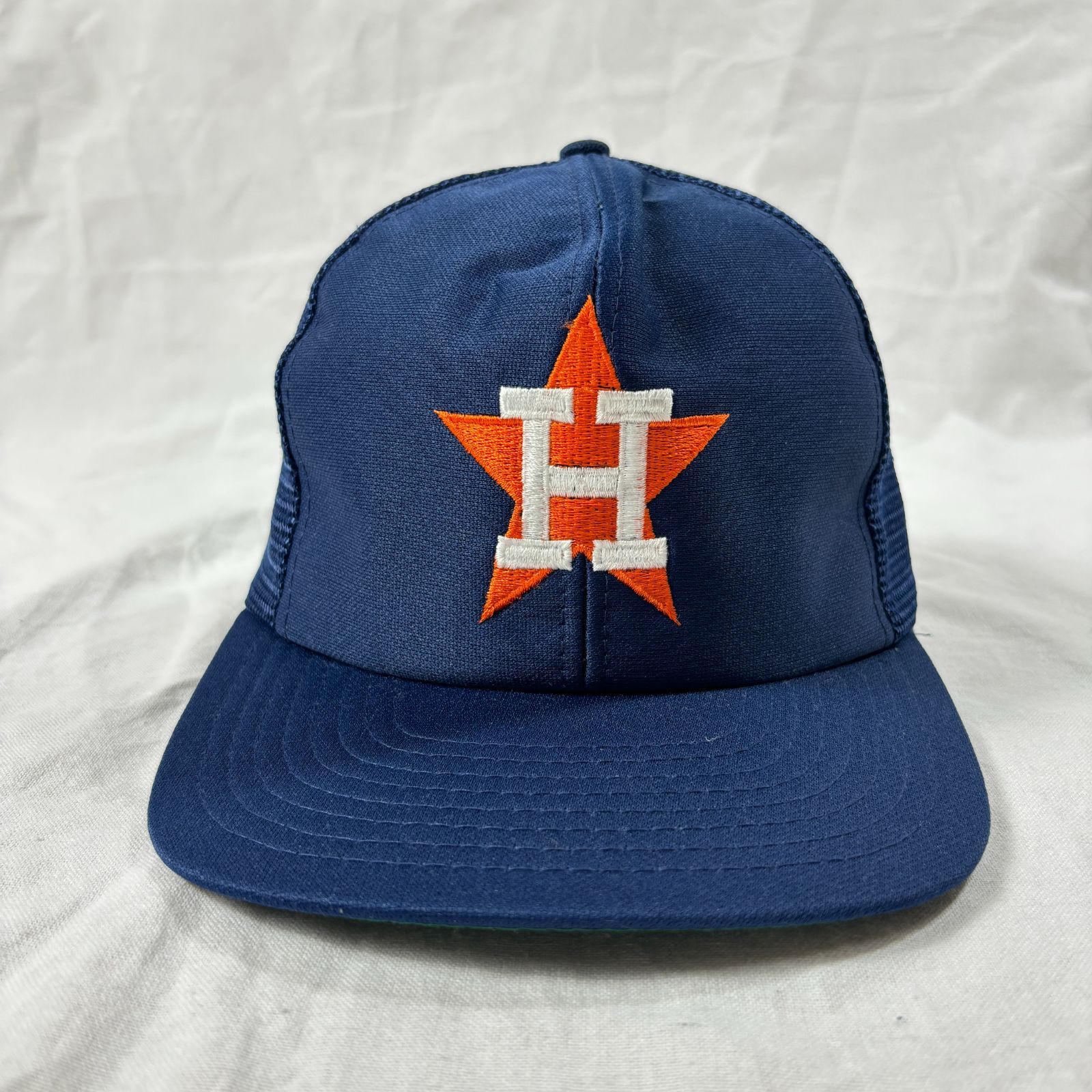80s-90s MLB ヒューストンアストロズ 刺繍ロゴ 6パネル メッシュ 