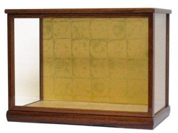 高砂人形ダルマ1号戸付 ガラスケース 人形ケース ケヤキ塗 間口40 高さ27 雛人形