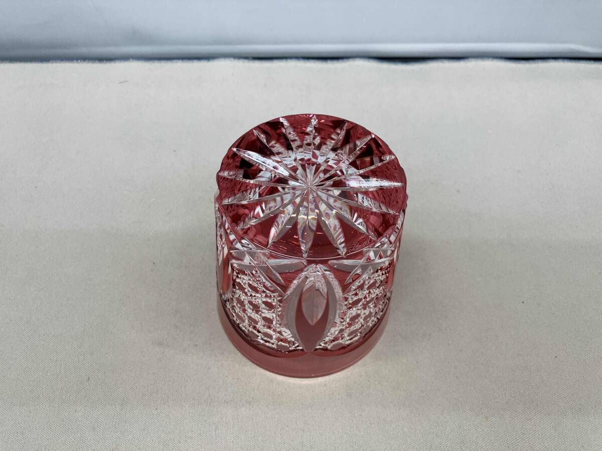 カガミクリスタル 江戸切子 マイグラス レッド USTAUSTRALIA_COM_AU