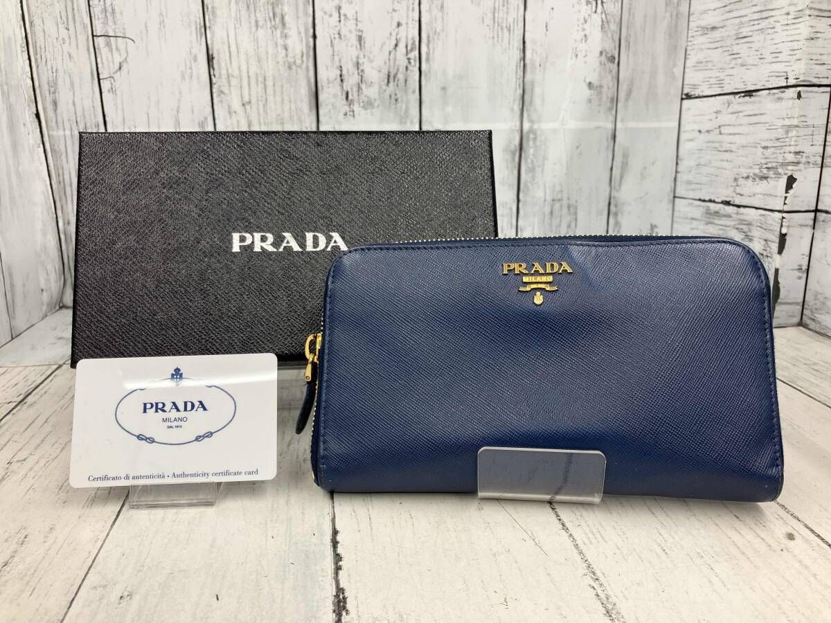 PRADA プラダ 小売 PRADA プラダ サフィアーノ ラウンドジップ 長財布 