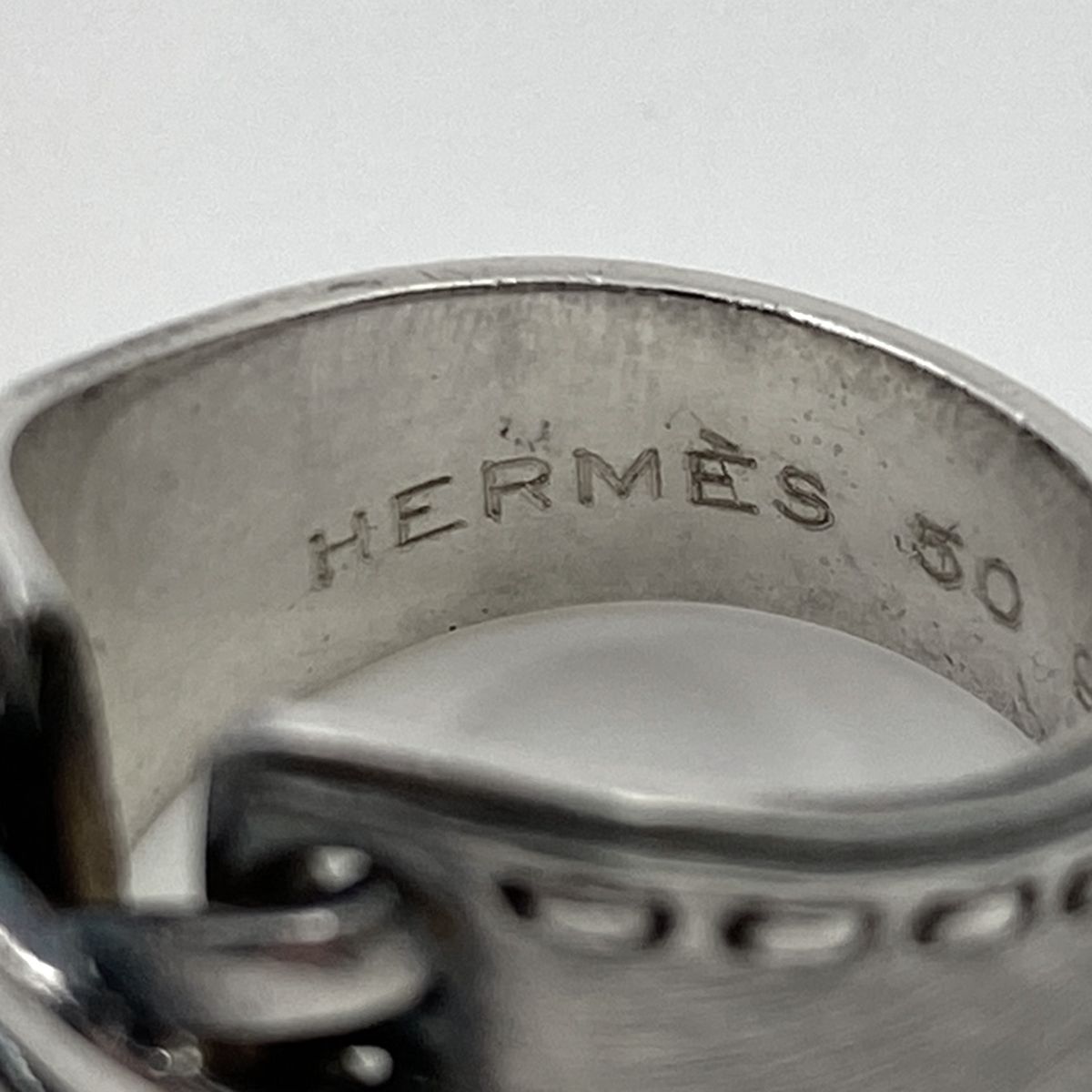 エルメス HERMES メキシコ コルセット リング 指輪 クロス リング 8号