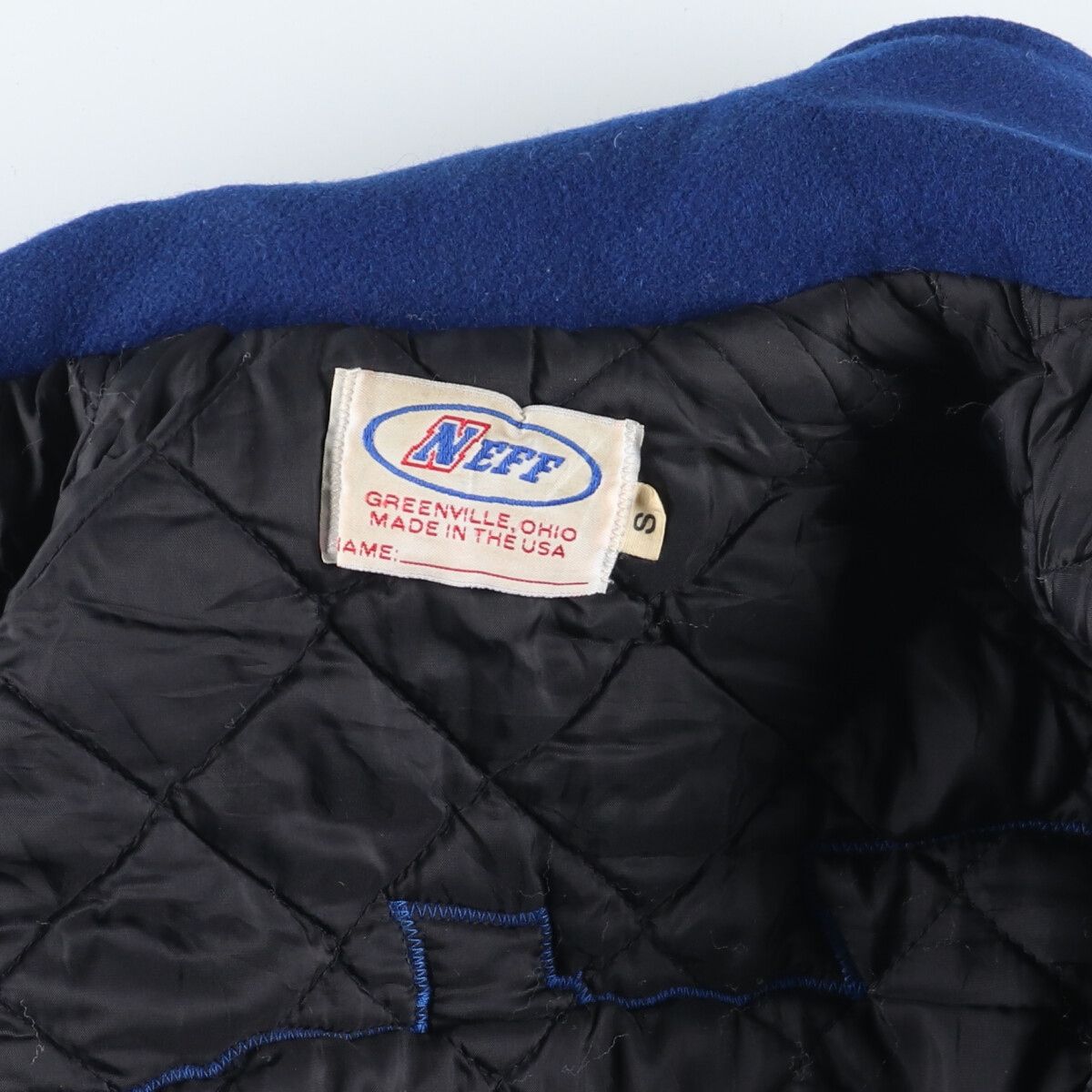 古着 90年代 NEFF 袖革ウールスタジャン アワードジャケット バー 