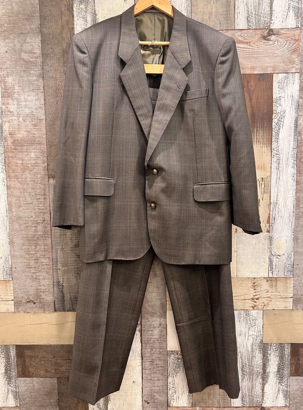 Ermenegildo Zegna ヴィンテージ オーダースーツセットアップ チェック柄 A-503