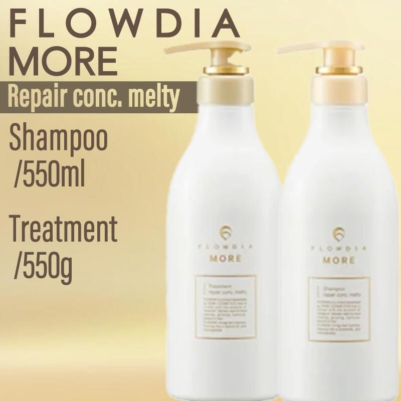 【SET】 デミ フローディア モア シャンプー＆トリートメント リペアコンク メルティー 550ml/550g (DEMI FROWDIA MORE cosme cosmetics shampoo コスメティクス ヘアケア 保湿 乾燥 潤い )