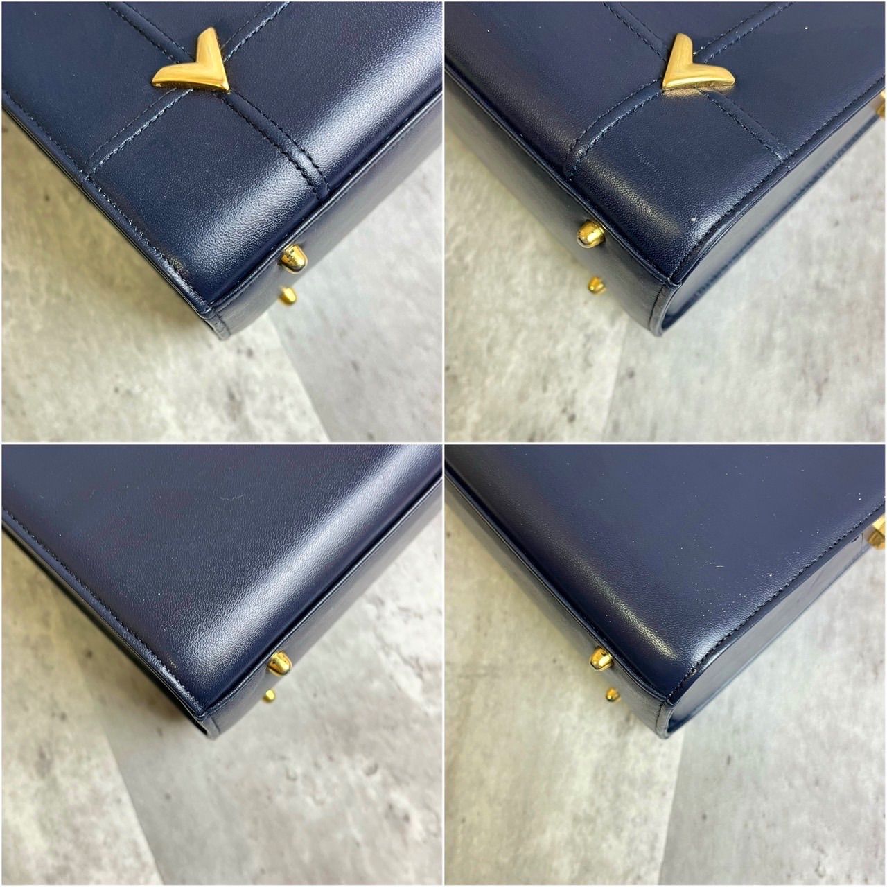 極美品✨】ヴァレンティノガラヴァーニ ハンドバッグ 型押し レザー