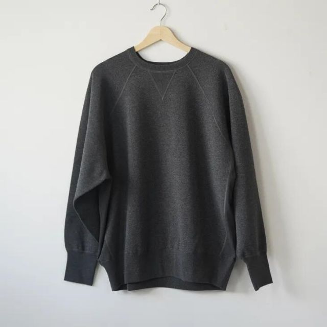  lelill レリル ハイテクニットスウェット ワイドシルエット チャコール size 38 トップス プルオーバー トレーナー スウェット トップス