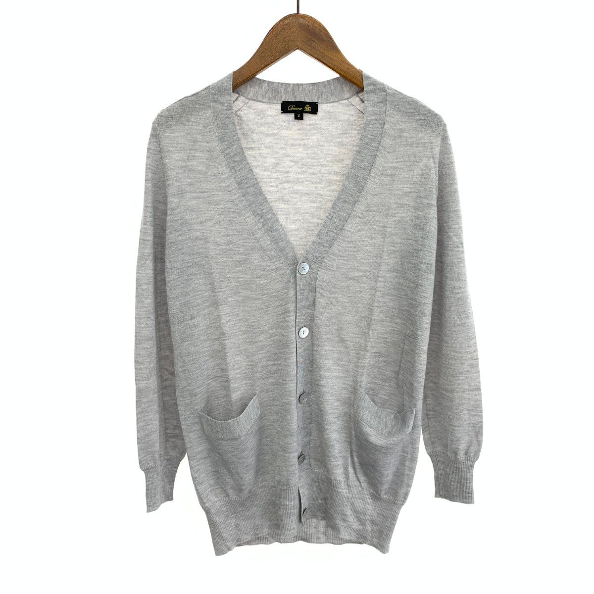 美品 LEONARD レオナール カンカンストレッチ フラワープリント ニットカーディガン L ネイビー レディース 古着 中古 LEONARD FASHION 美品 レオナール カンカンストレッチ フラワー