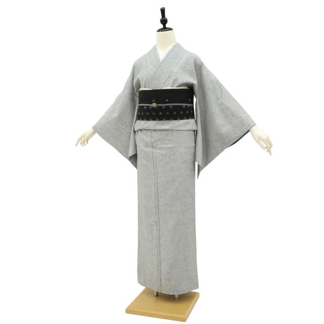 新古品】 要無形文化財 本場結城紬 袷 着物 未使用 正絹 100