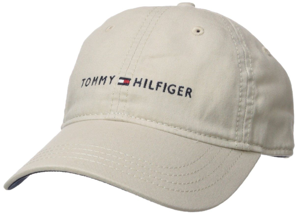 Tommy Hilfiger (トミー ヒルフィガー) メンズ ロゴ ダッド ベースボールキャップ US サイズ: One Size [ベージュ] [Free Size]