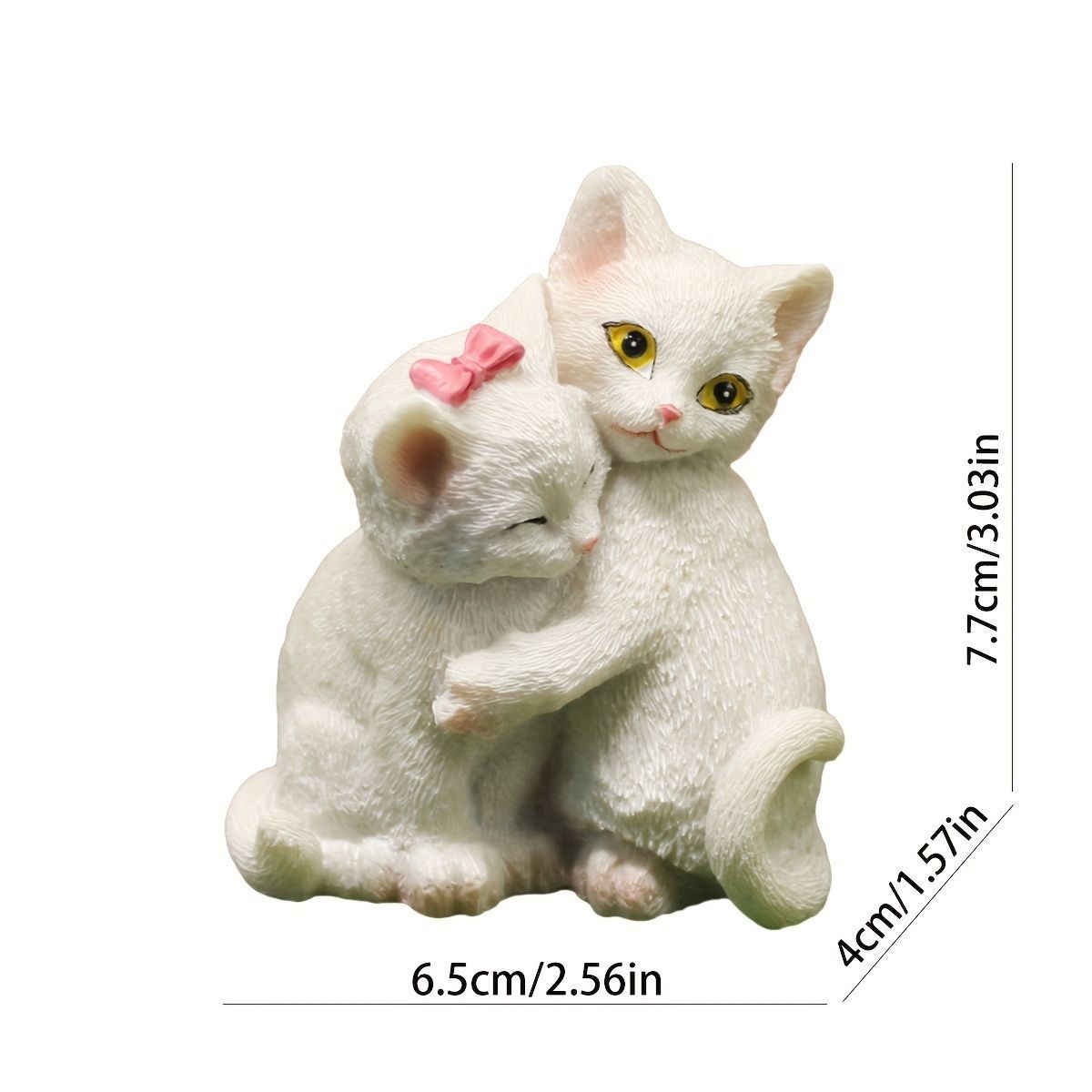 置物 オブジェ ガーデンオーナメント ネコのカップル 猫 ねこ 白猫