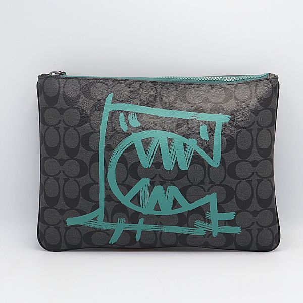 COACH コーチ メンズ ロゴ モノグラムクラッチバッグ コーチ