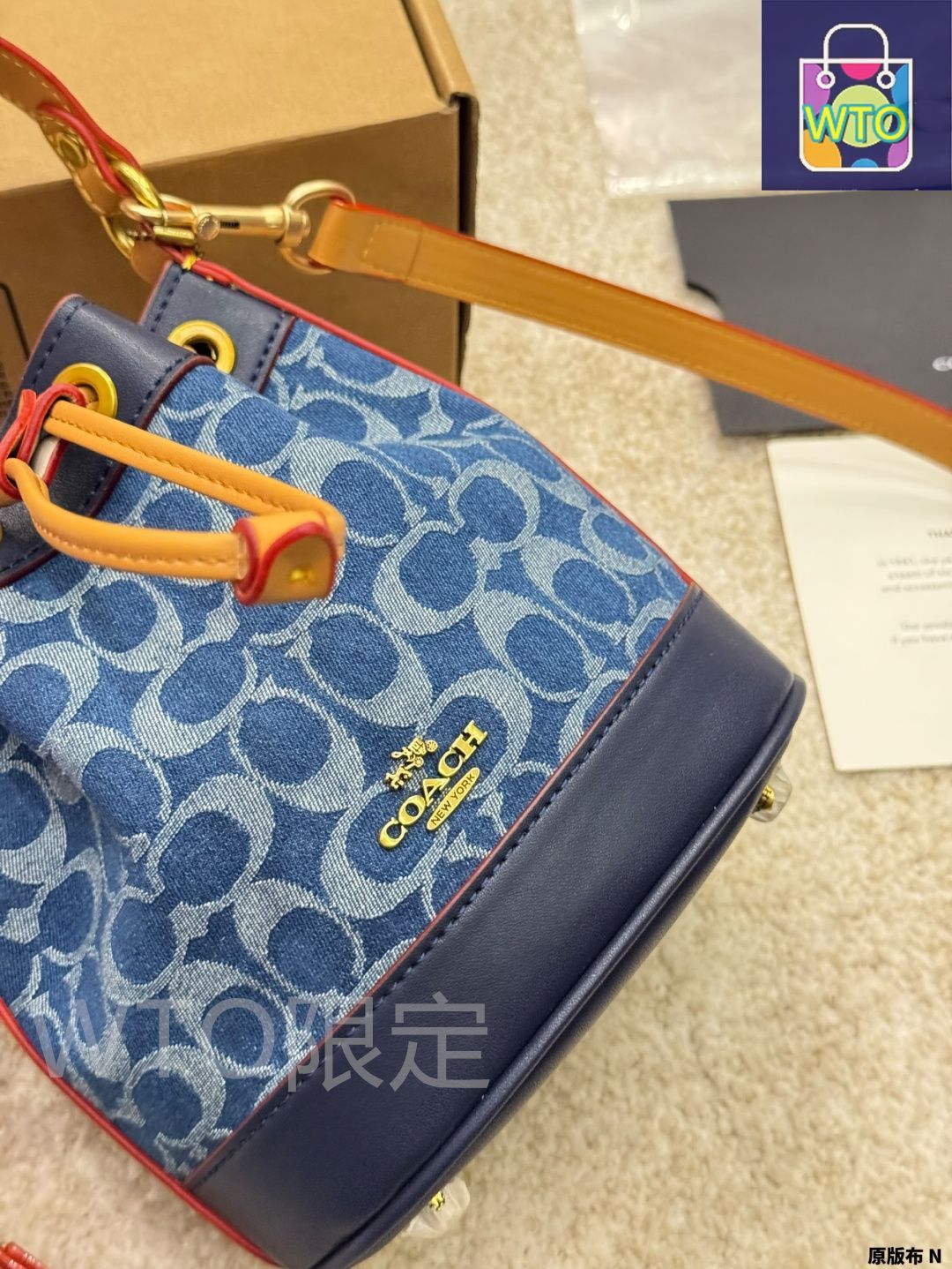 COACH コーチ　デニム トートバッグ　ミニバッグ　デニムハンドバッグ Coachデニム ショルダー トートバッグ コーチデニムトートバッグ