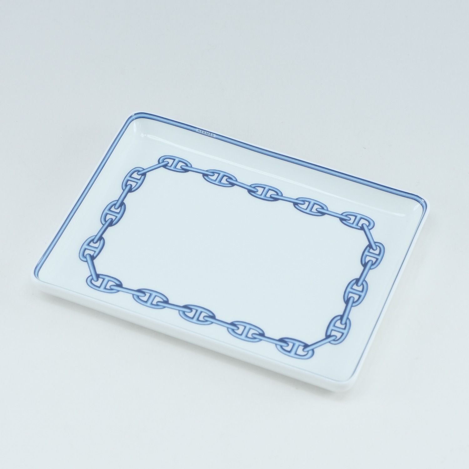 HERMES】エルメス シェーヌダンクル スクエア プレート×1 ポーセリン