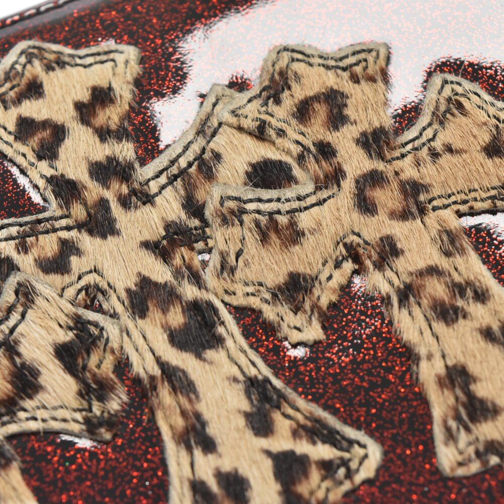 CHROME HEARTS (クロムハーツ) REC F ZIP Red Leopard Patent 3