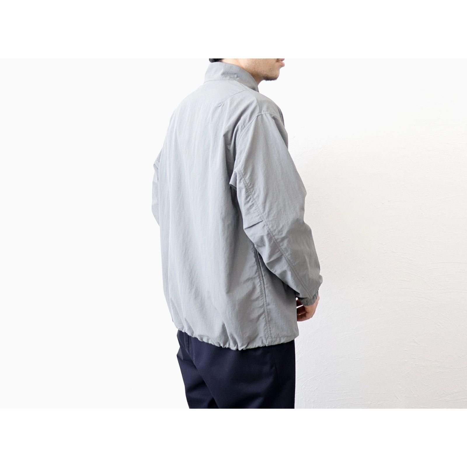 MANUAL ALPHABET / LIGHT SHELL SNAP TEE - GREY マニュアル