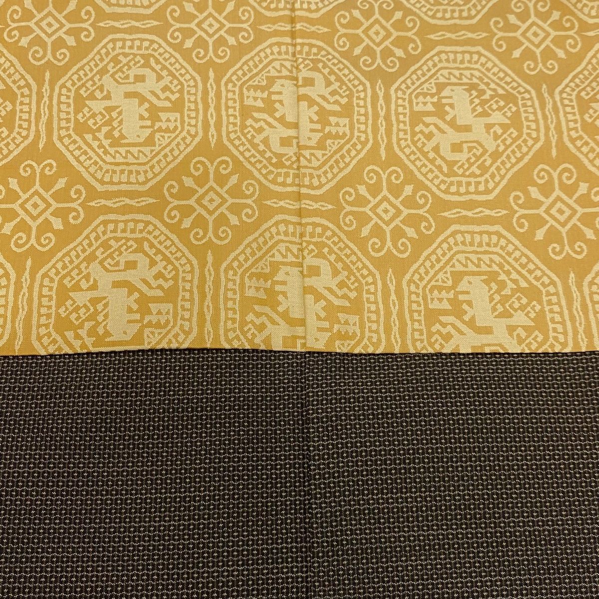 平和屋着物▽男性 紬 単衣 霞文 正絹 逸品 DAAS0973az 平和屋着物