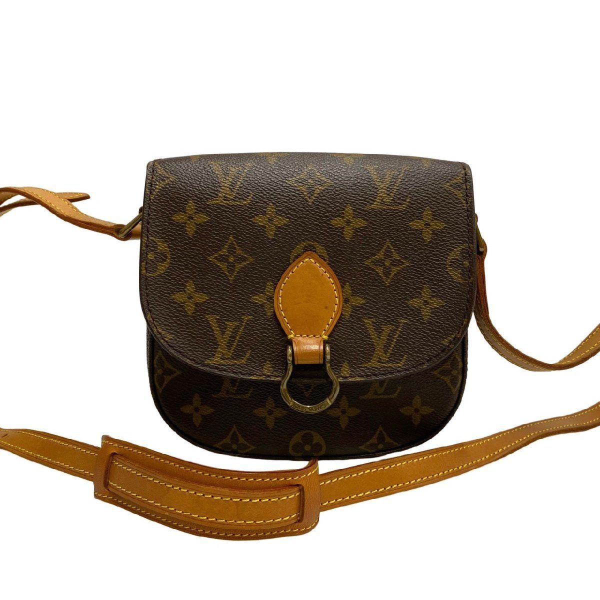 極 美品 LOUIS VUITTON ヴィトン ミニ サンクルー モノグラム レザー