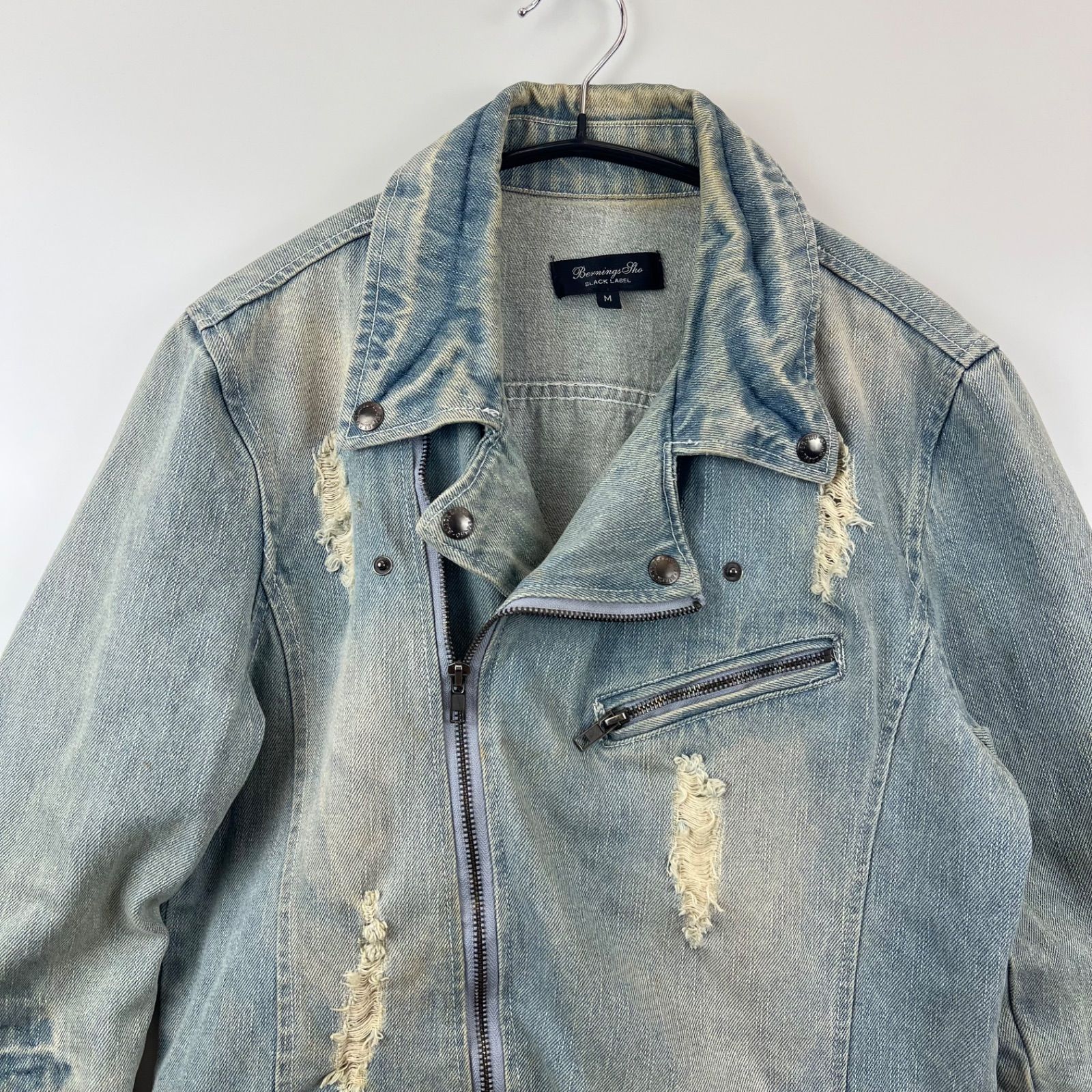 Berning sho black label y2k grunge Ryders jacket M バーニング