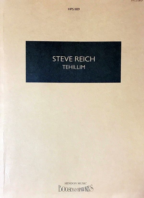 スティーヴ・ライヒ テヒリーム フルスコア 輸入楽譜 Steve Reich T - メルカリ