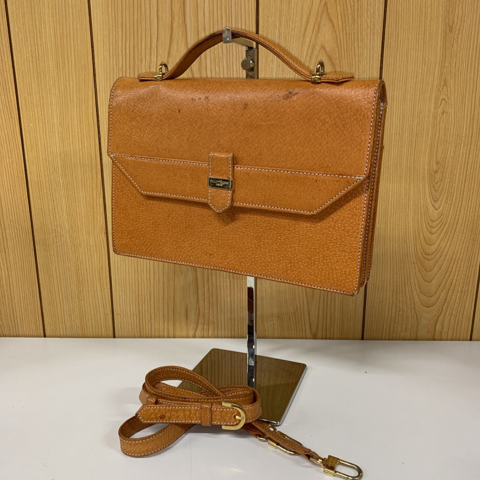 53 courreges クレージュ 2way ショルダーバッグ レザー - メルカリ