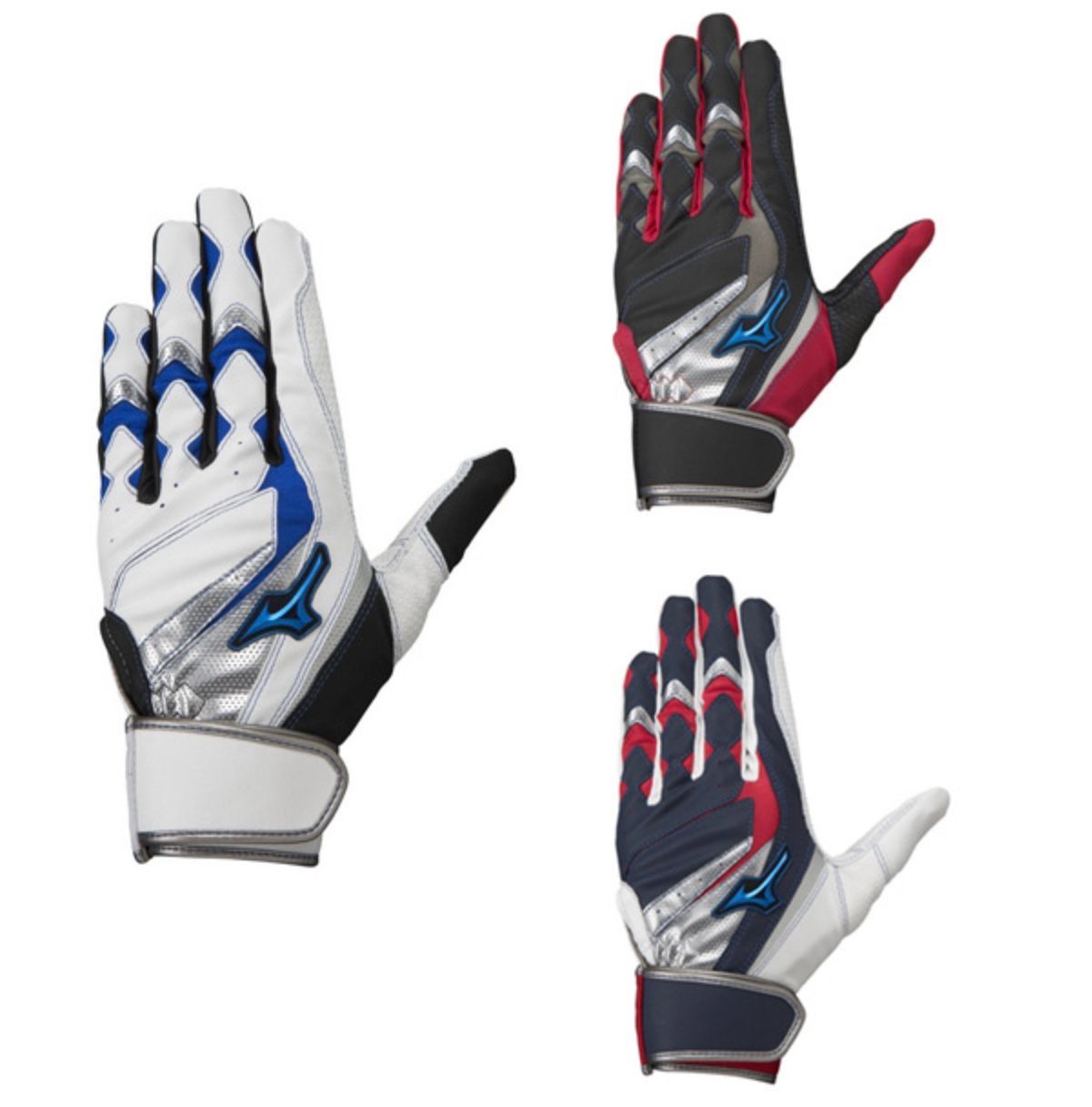 ミズノ　バッティング手袋　1EJEY245　ジュニア用　両手用　ホワイト　JL ミズノ　バッティング手袋　1EJEY245　ジュニア用　両手用　ホワイト　JL