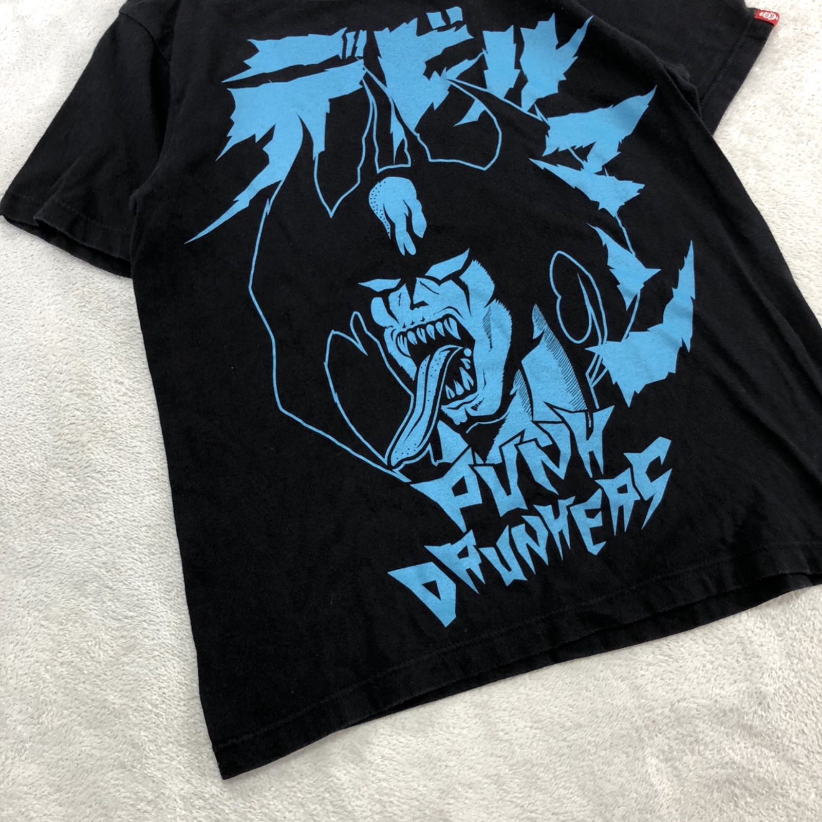 PUNK DRUNKERS × DEVILMAN プリントTシャツ デビルマン 半袖カットソー ショートスリーブ ブラック 黒 パンクドランカーズ