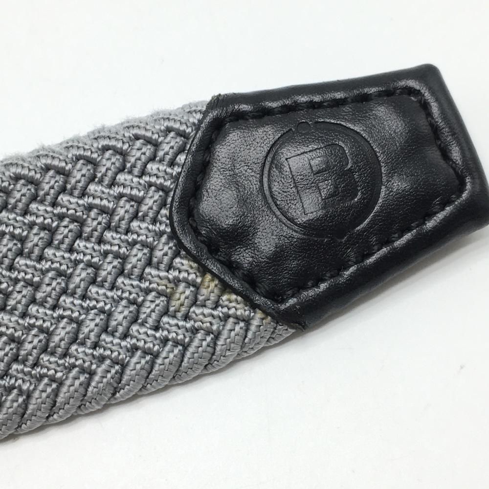 BRIEFING - 【美品】ブリーフィング メッシュベルト グレー×黒 編み込み レディース  ゴルフウェア BRIEFING 美品】ブリーフィング メッシュベルト グレー×黒 編み込み