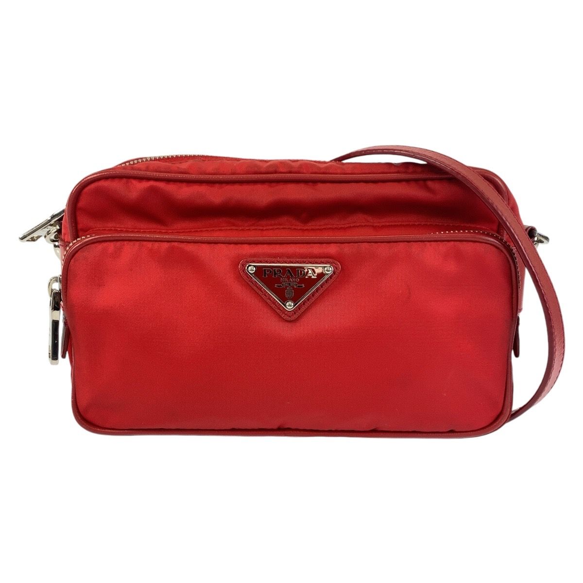 専用です！PRADA テスート　ナイロン ハンドバッグ　レッド Yahoo!オークション -「プラダ 赤 バッグ ナイロン