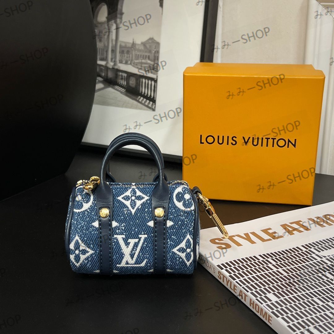 LOUIS VUITTON ルイヴィトン キーホルダー ポーチ アクセサリー ルイヴィトン モノグラム ブルー