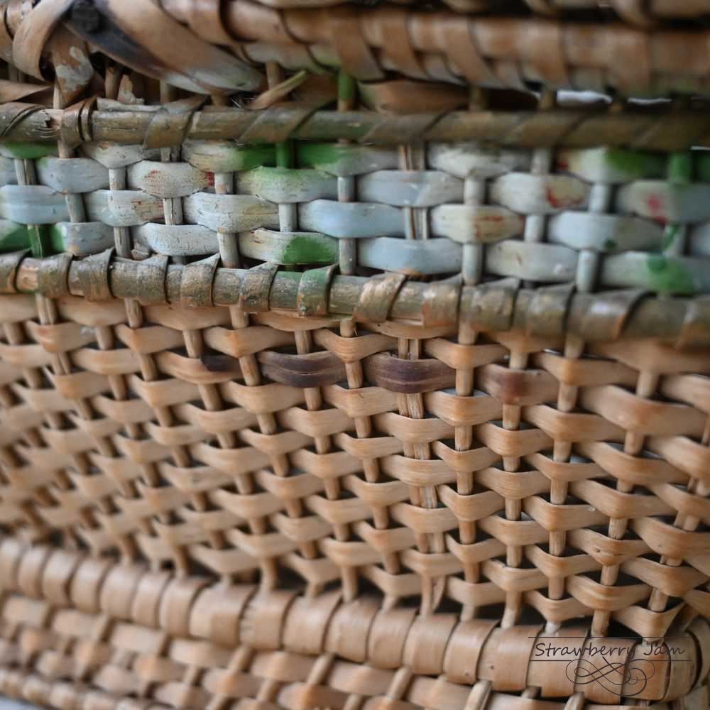 レア❗️フランスアンティーク　ソーイングバスケット.。.:*☆ フランス ブロカント アンティーク ソーイングボックス