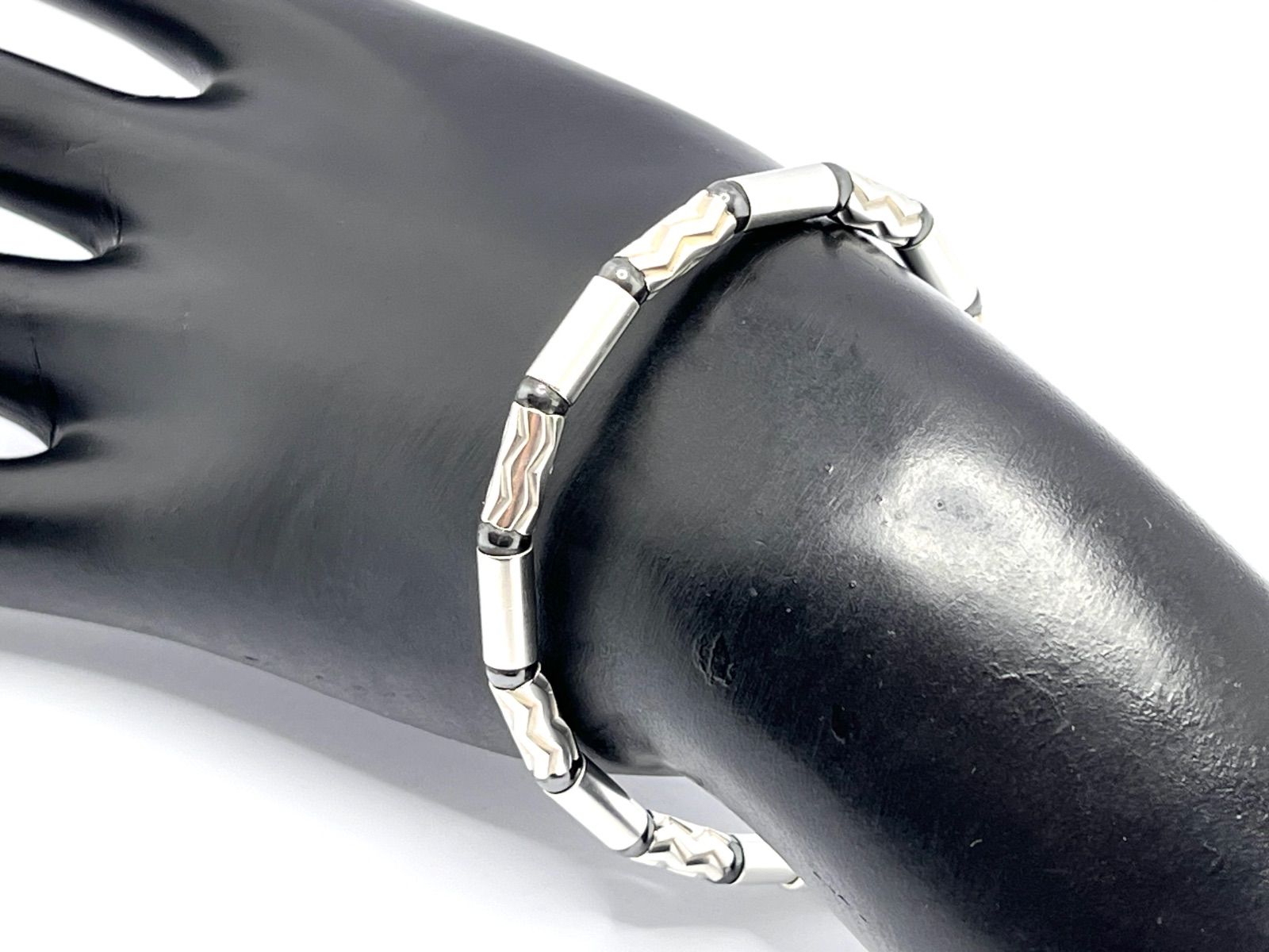 ティファニー　アズテックブレスレット　ヘマタイト　 ドイツ製　SILVER925 VINTAGE】TIFFANY&Co. ティファニー アズテック ジグザグ