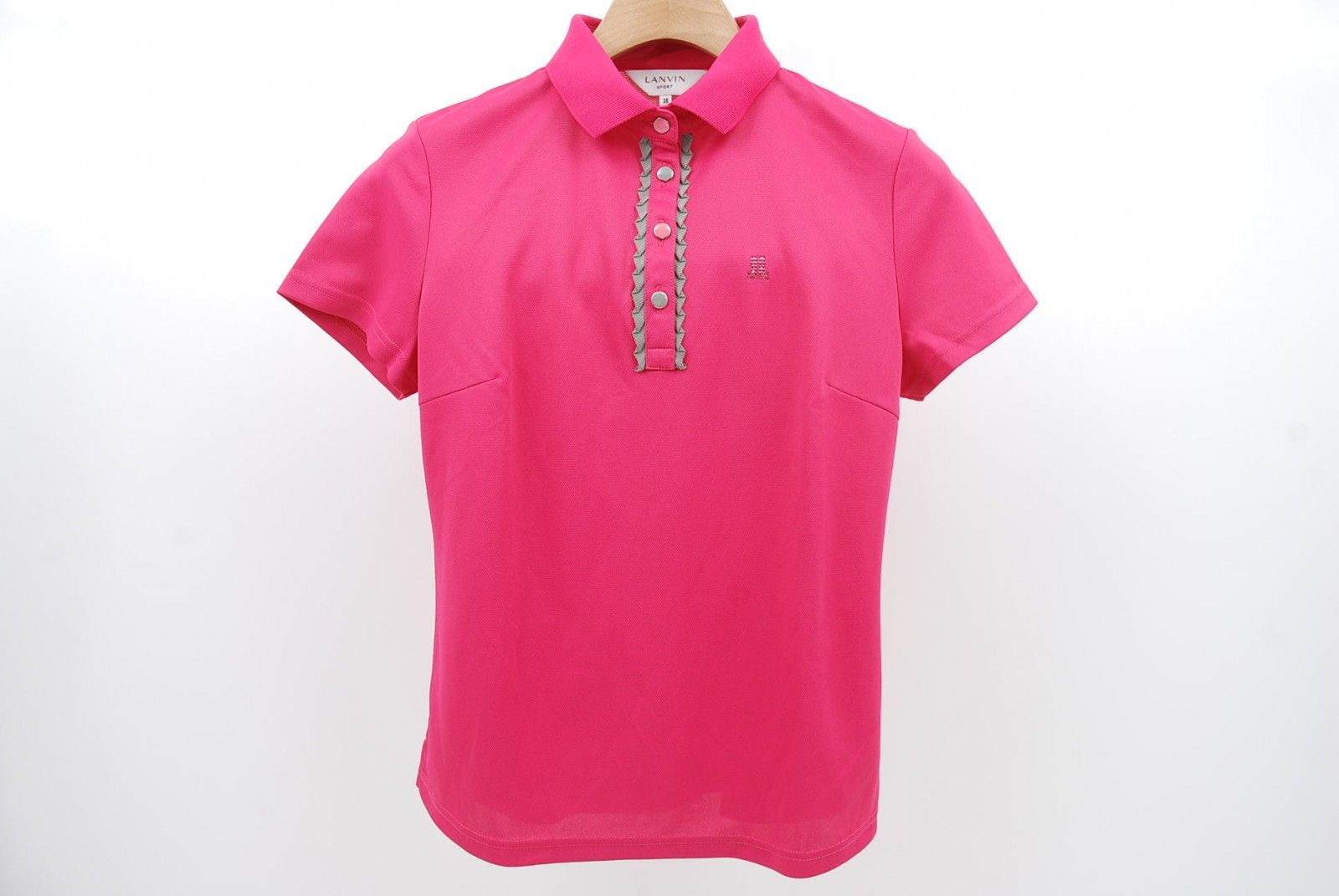 LANVIN - coco 中古 ランバンスポール LANVIN SPORT レディース 半袖ポロシャツ 38(M) 濃ピンク 中古 レディース ランバンスポール LANVIN SPORT 半袖ポロシャツ