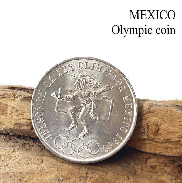 coin-69 メキシコ オリンピック記念銀貨 25 ペソ 1968年 コイン 銀72％ コンチョ クラフト材料 コレクション