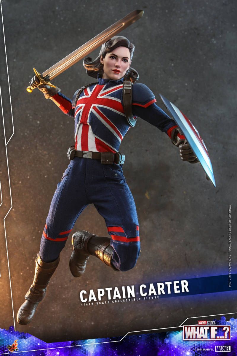 TMS059 ホットトイズ ホワット・イフ...？1/6 キャプテン・カーター Amazon.com: Hot Toys 1:6 Captain Carter - What If?, Blue