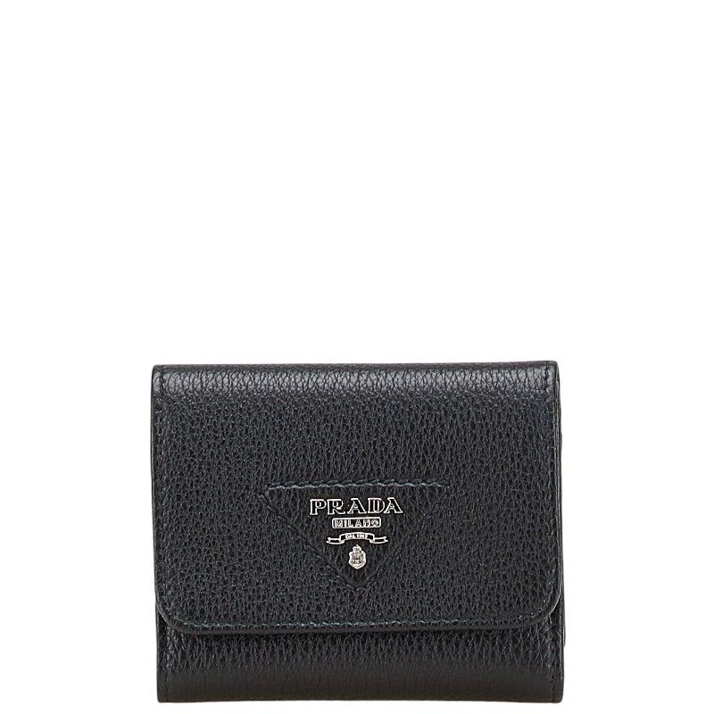 プラダ 三角ロゴ ブラック レザー レディース PRADA 214-14306