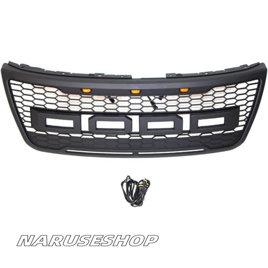 フロントグリル For 2011-2015年式 フォード エクスプローラー Ford Explorer ハニカムメッシュネット フロントバンパー グリルカバー グリ