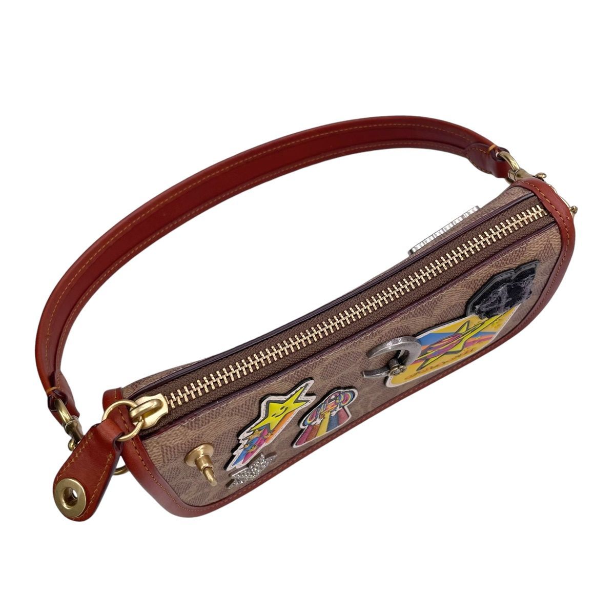 中古】 COACH コーチ コズミック コーチ スウィンガー 20 ハンドバッグ 