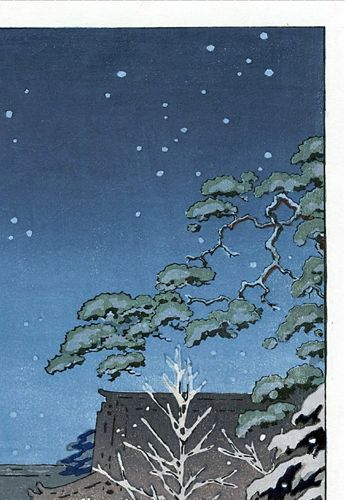土屋光逸 根津神社 約39×26.8cm 小サイズ 複製ポスター 新版画 風景画