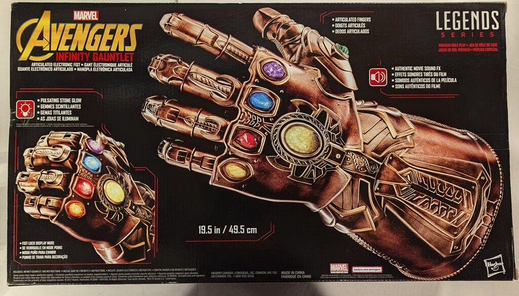 HASBRO ARTICULATED ELECTRONIC FIST AVENGERS INFINITY GAUNTLET 1|1スケール