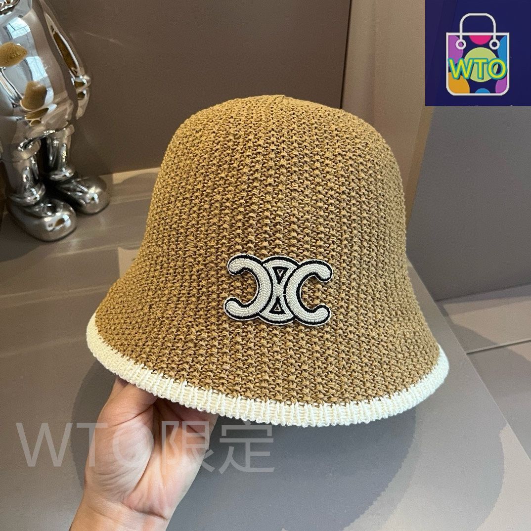 Celine シャネル ノーベルティ ハンドグラブ ハット 編み物バケット ハット
