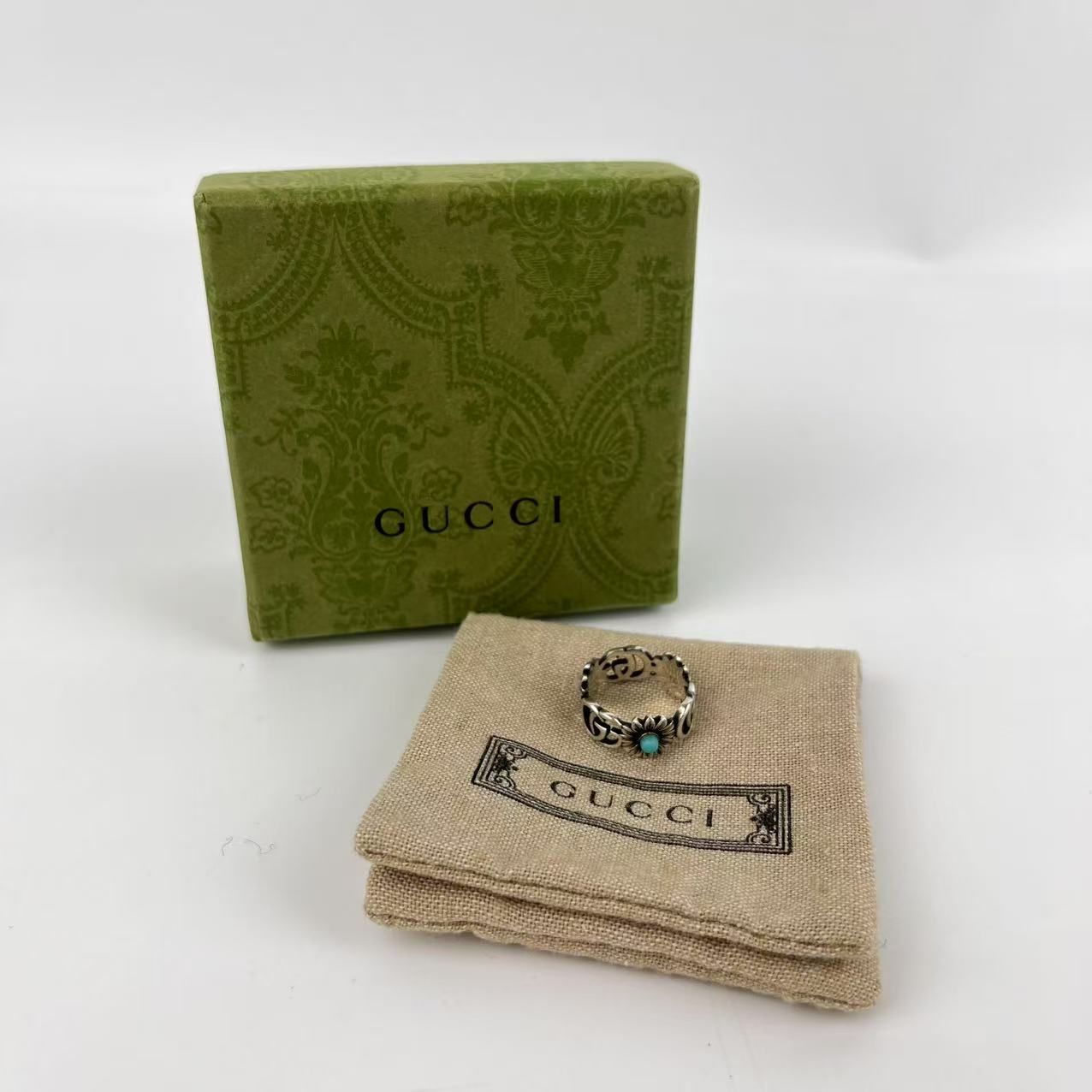 GUCCI グッチ ダブルG マザー・オブ・パール リング ＃13・12号 