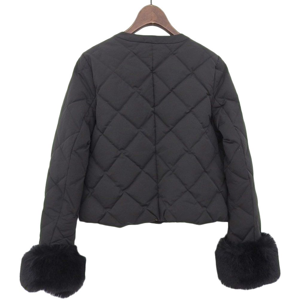 GRACE CONTINENTAL ファー付ショートダウンジャケット　黒　36 ファーショートダウンジャケット / GRACE CONTINENTAL | GRACE