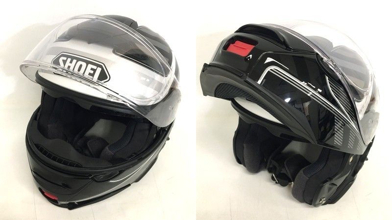 SHOEI ショウエイ NEOTEC2 SPLICER システムヘルメット 除菌消臭済 Lサイズ ホワイト ブラック オートバイ ツーリング ライディング バイカー バイク用品 TA2521