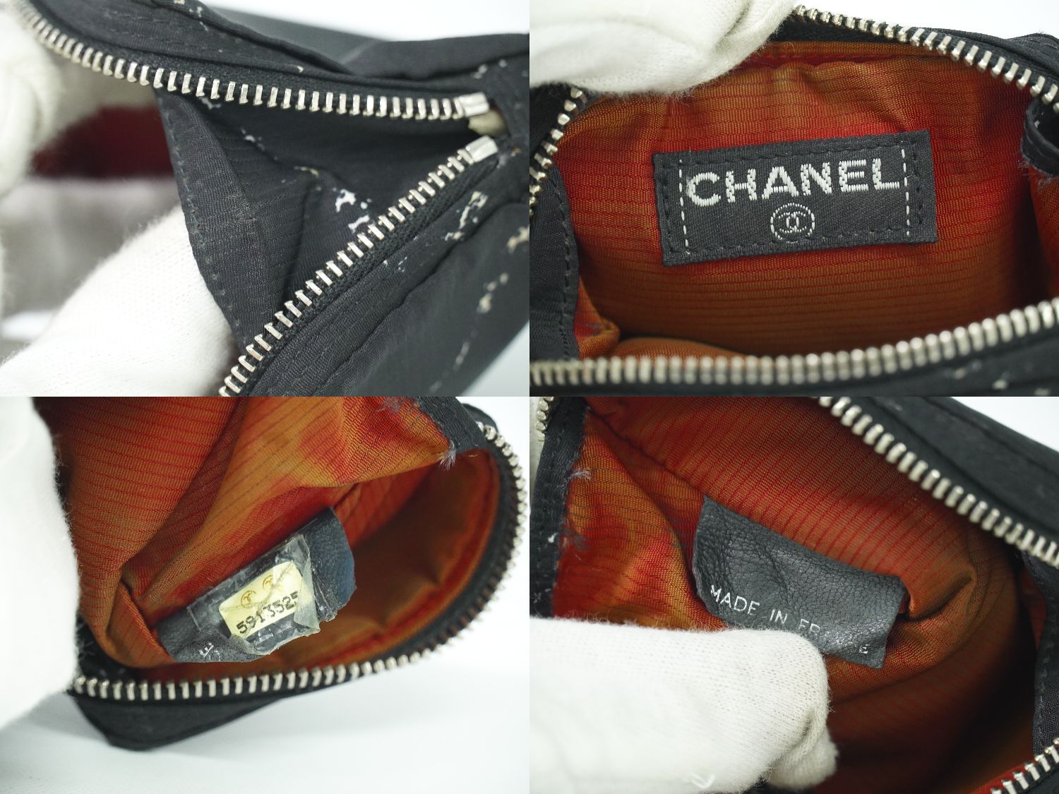 CHANEL シャネル 旧 トラベルライン コインケース 小銭入れ 小物入れ 黒 CHANEL シャネル 旧 トラベルライン コインケース 小銭入れ 小物