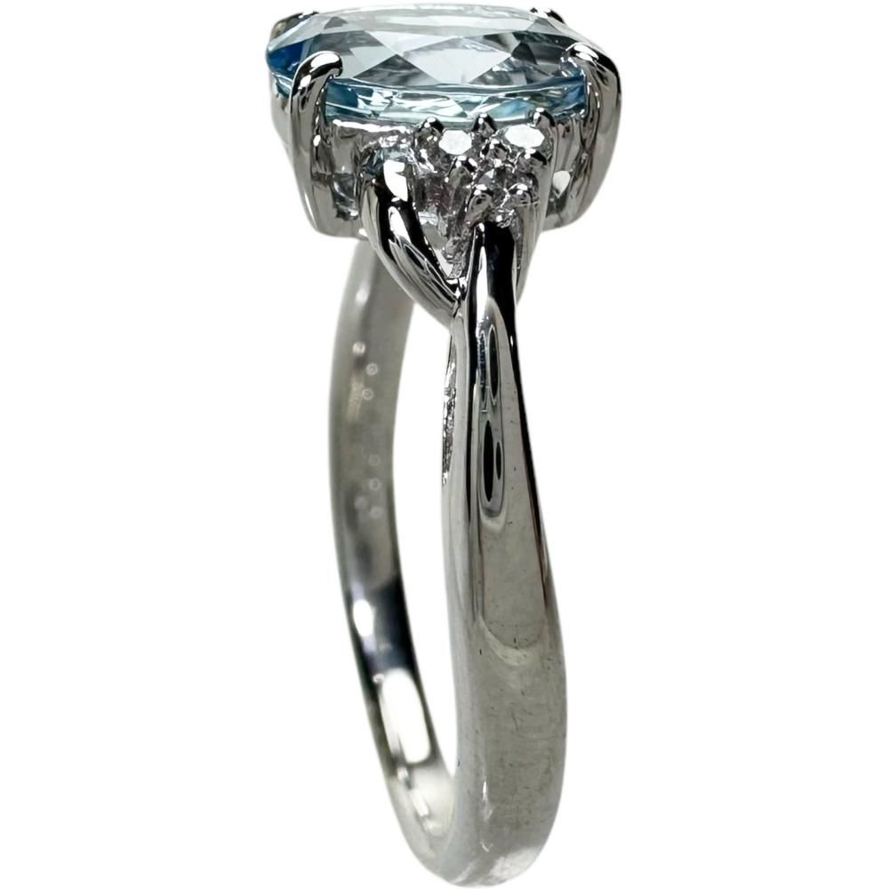 10号 アクアマリン(サンタマリアカラー) 0.93ct ダイヤモンド 