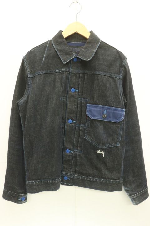 STUSSY ロゴ デニムジャケット STUSSY LEVI'S JACKETエンボスロゴ