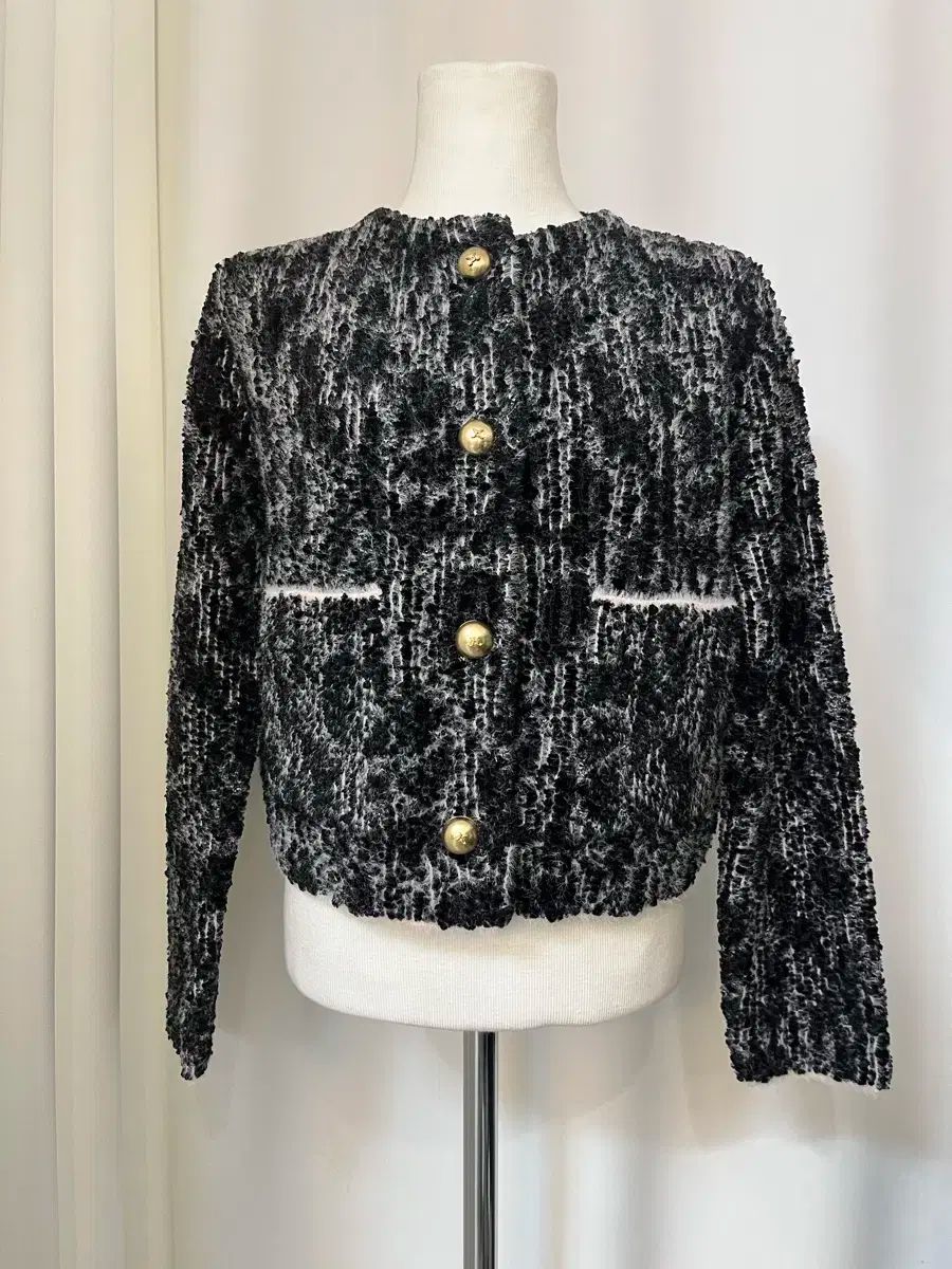2025年 MINE ブラック ツイード ジャケット F 90 一回着ました