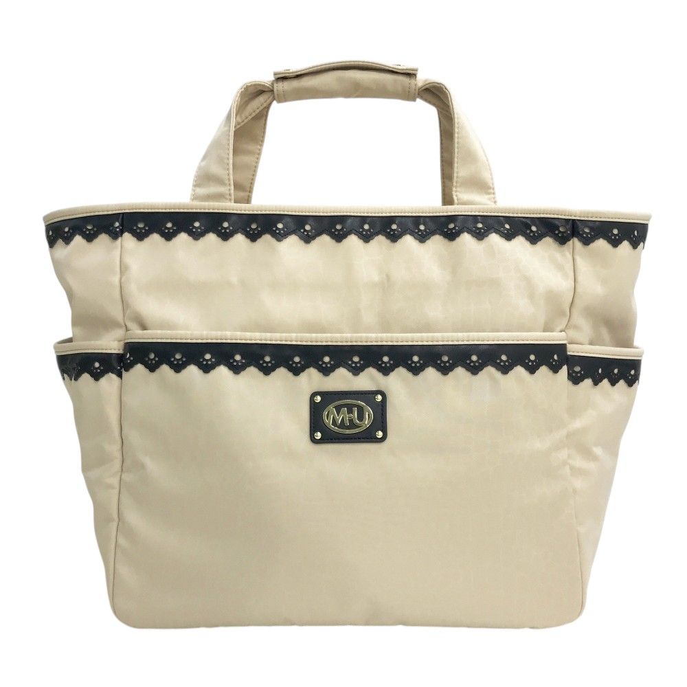 M.U SPORTS エムユースポーツ ロッカートートバッグ 肉球 総柄 ベージュ系 240101527484 ゴルフウェア ストスト