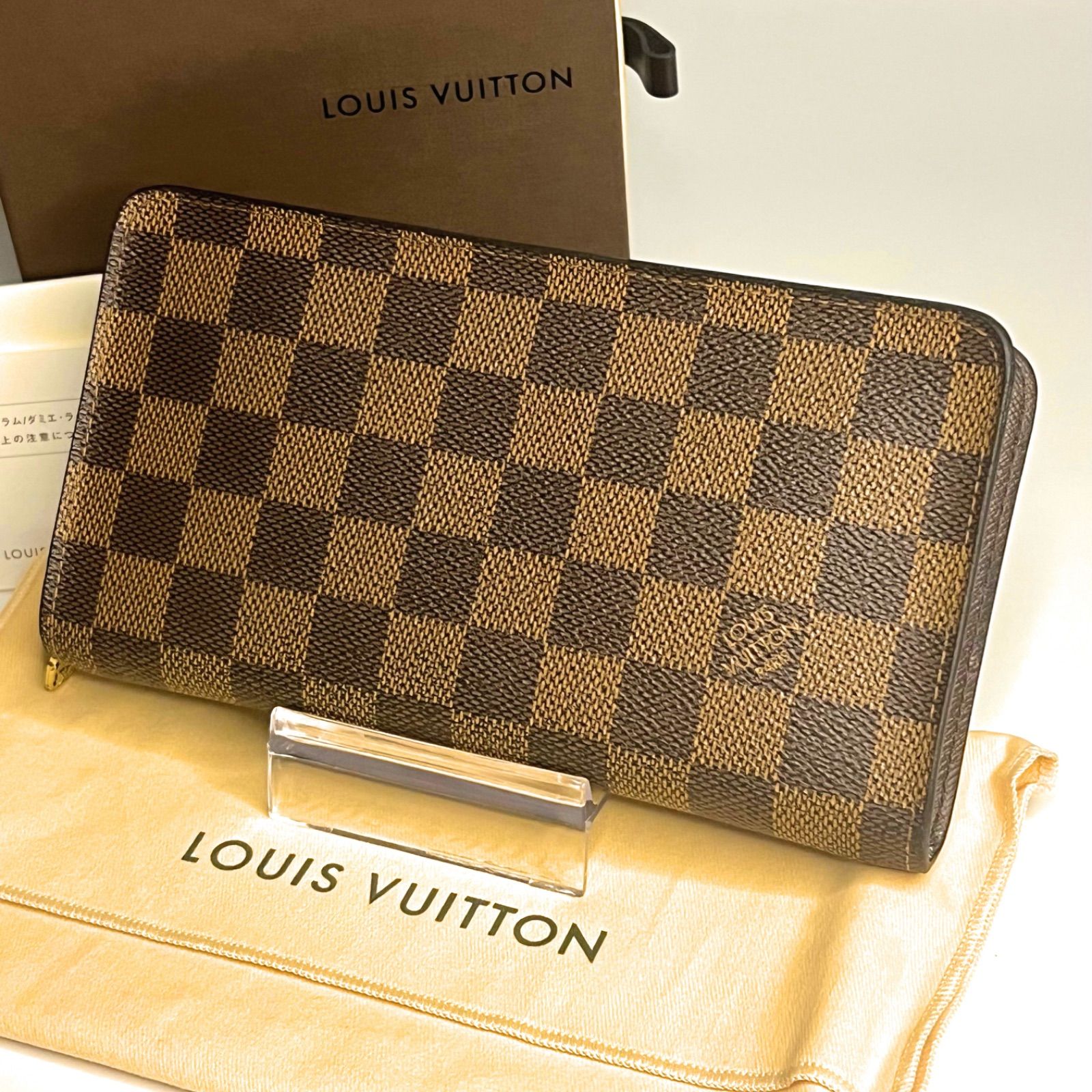 ルイヴィトン ダミエ エベヌ ポルト モネ ジップ ラウンドファスナー